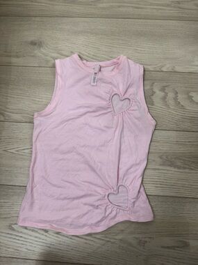 Skims Pink Heart Set Size Medium Top and Bottom
